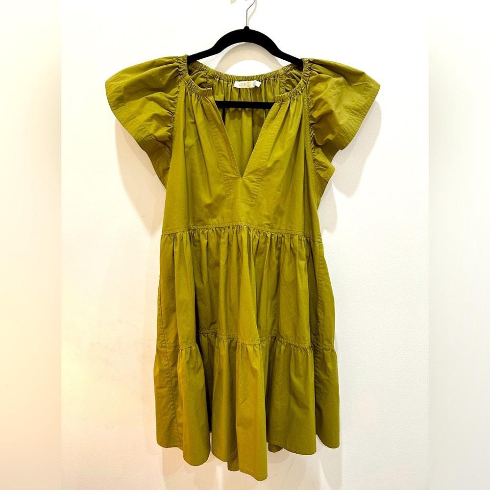 Marie Oliver - Kara Dress in Moss  - XXS
Generous sizing. Would fit 00 to 2/4.